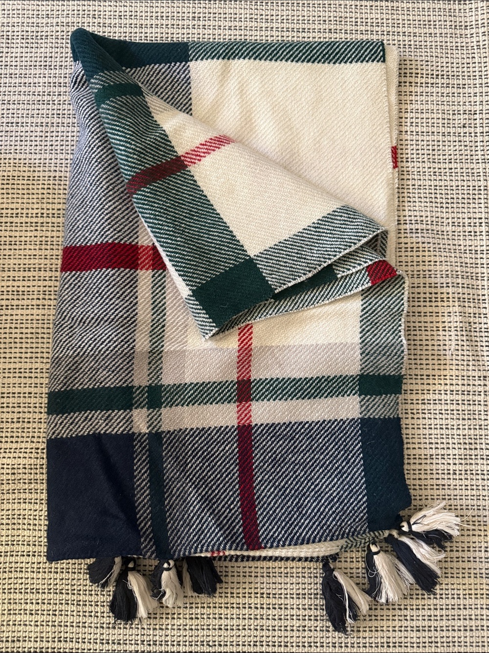 J Crew Wool Scarf in Plaid